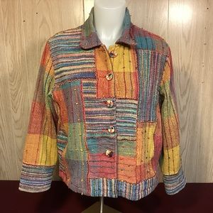 Travel/Smith Patchwork Jacket womens size Petite Medium